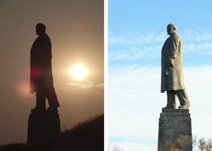 Lenin on the Volga - My, The photo, Beautiful, Monument, Lenin, Volgograd, Krasnoarmeysky District, Seasons