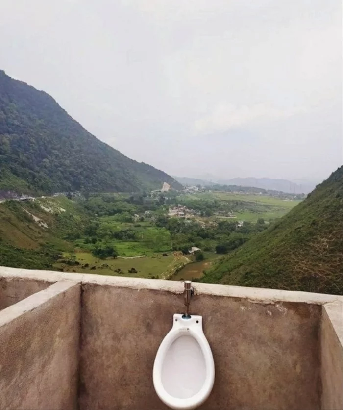 So that's where this place is - Nature, The mountains, Toilet humor