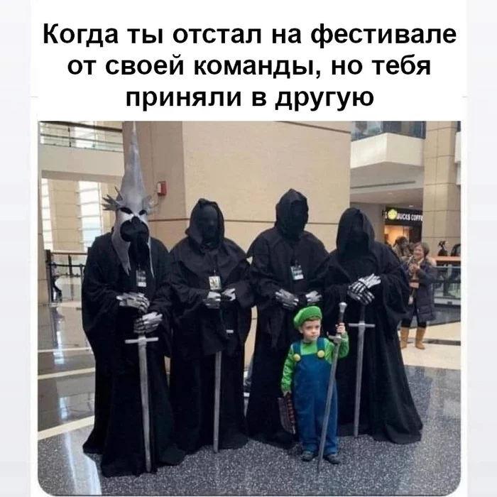 Welcome to the service of Sauron, Luigi - Lord of the Rings, Nazgul, Luigi, Cosplay, Picture with text, Translated by myself