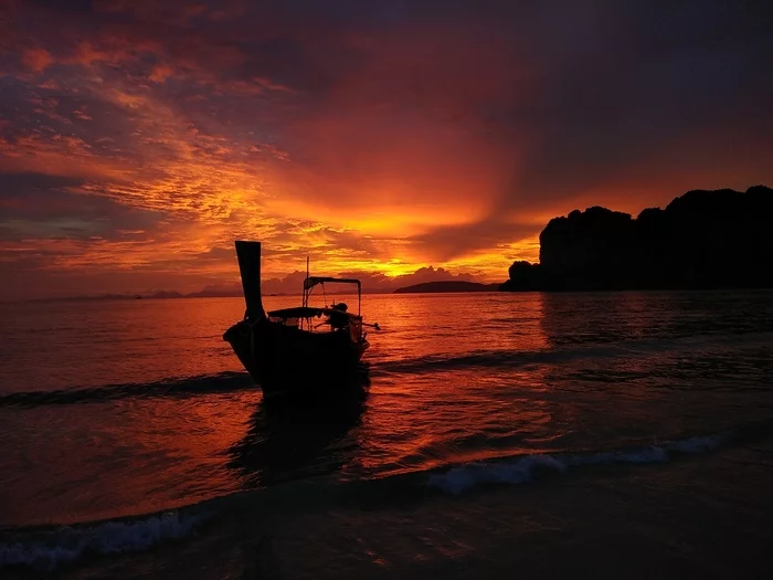 Sunset in Krabi province (Thailand) - My, Thailand, Sunset, Travels, Mobile photography