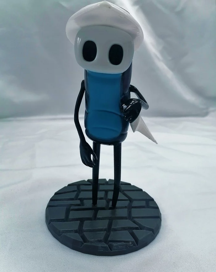 My figurine by Hollow Kinght, Quirrel - My, Hollow knight, Games, Figurines, 3D печать, 3D modeling, Needlework without process, Painting miniatures, Longpost