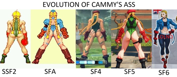 "Эволюция" жопки Кэмми Street Fighter, Cammy White, Попа, Игры