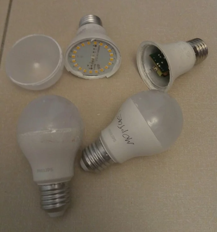 LED lamps - brand does not mean high quality and durable - Electrician, Philips, Bulb, Repair, Brands, LED Light Bulb, Notes