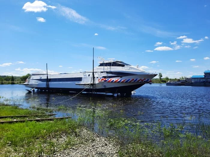 В Зеленодольске спустили на воду скоростное пассажирского судно на подводных крыльях Метеор-2020 - Судно на подводных крыльях, Зеленодольск, Судостроение, Россия, Новости, Длиннопост