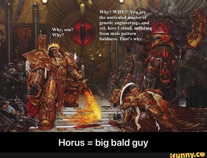 Вархаммер40к для чайников. Примархи: Хорус Луперкаль - Horus Heresy, Sons of Horus, Мат, Длиннопост, Horus, Warhammer, Warhammer 40k, Adeptus Astartes, Темное фэнтези, Chaos Space marines, Моё