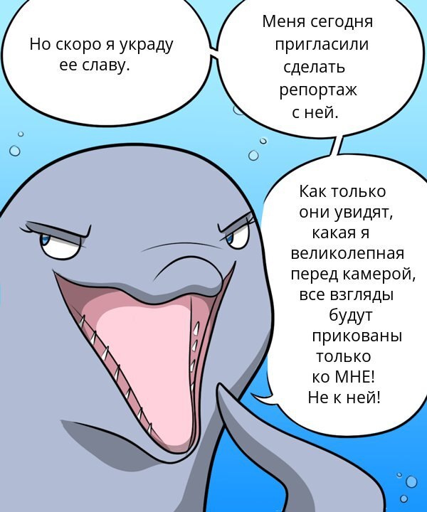 Dolphin Interview - Translated by myself, GIF with background, Kat swenski, Comics, Dolphin, Video, Soundless, Longpost, Evgeniya Timonova, Everything is like animals