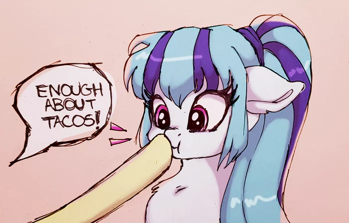 Enough talking about tacos! - My little pony, Sonata dusk, Ponification