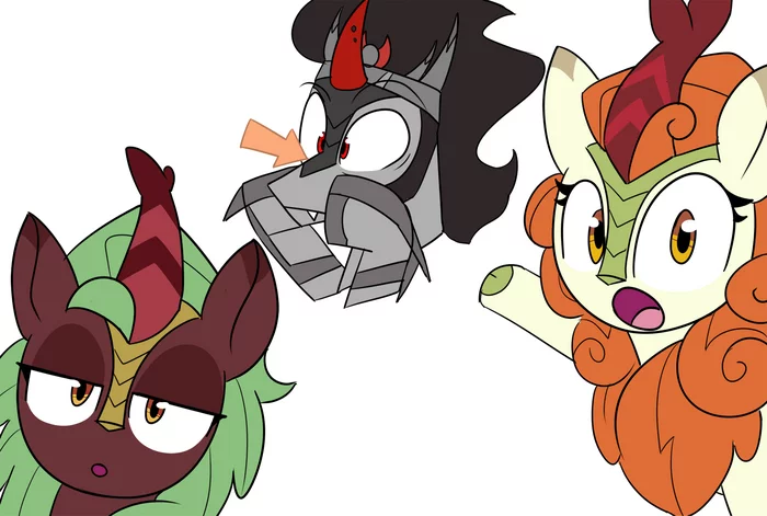 Almost kirin - My little pony, Autumn blaze, Cinder glow, King sombra, Icey