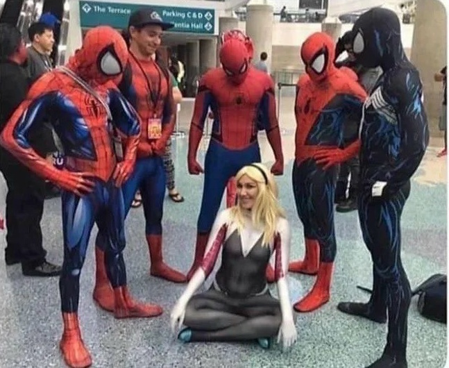 Nest of depravity - Girl and five blacks, Spiderman, Parody, Gwen Stacy