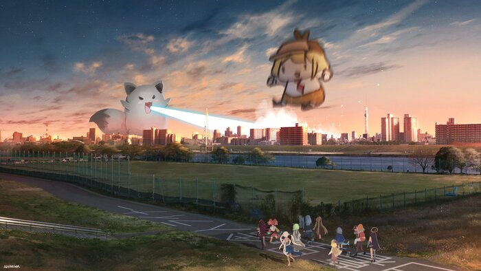     Hololive, Virtual YouTuber, Anime Art, 