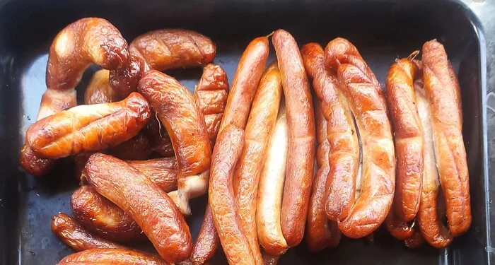 Homemade sausage, boiled-smoked type - My, Meat, With your own hands, Hobby, Yummy, Sausage, Homemade sausage, Smoking, Recipe, Snack, Preparation, Longpost