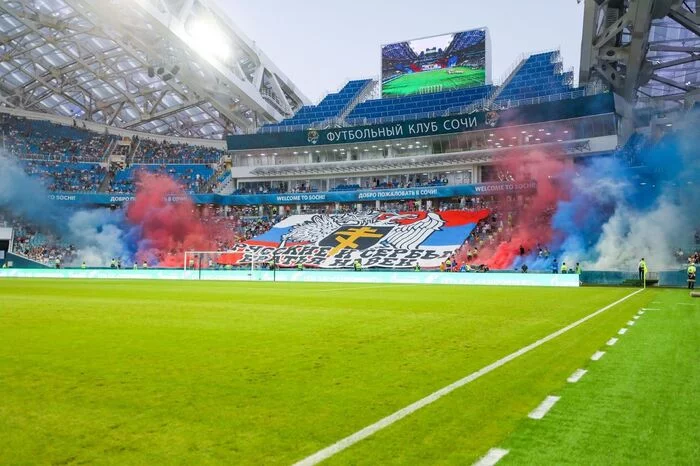 The first match of Zenit with a foreign club after February 24: fraternal flags, beer at the stadium - Russia, Serbia, Football, Zenith, Crvena Star, Sochi, Video, Youtube, Longpost