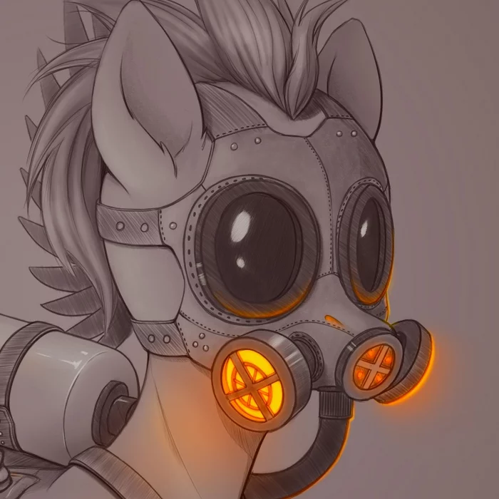 Gas mask - My little pony, Original character, Zetamad