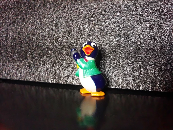 Penguin bartender from Kinder Surprise. - My, Penguins, Bartender, Childhood, Kinder Surprise, Toys, Childhood of the 90s, Longpost