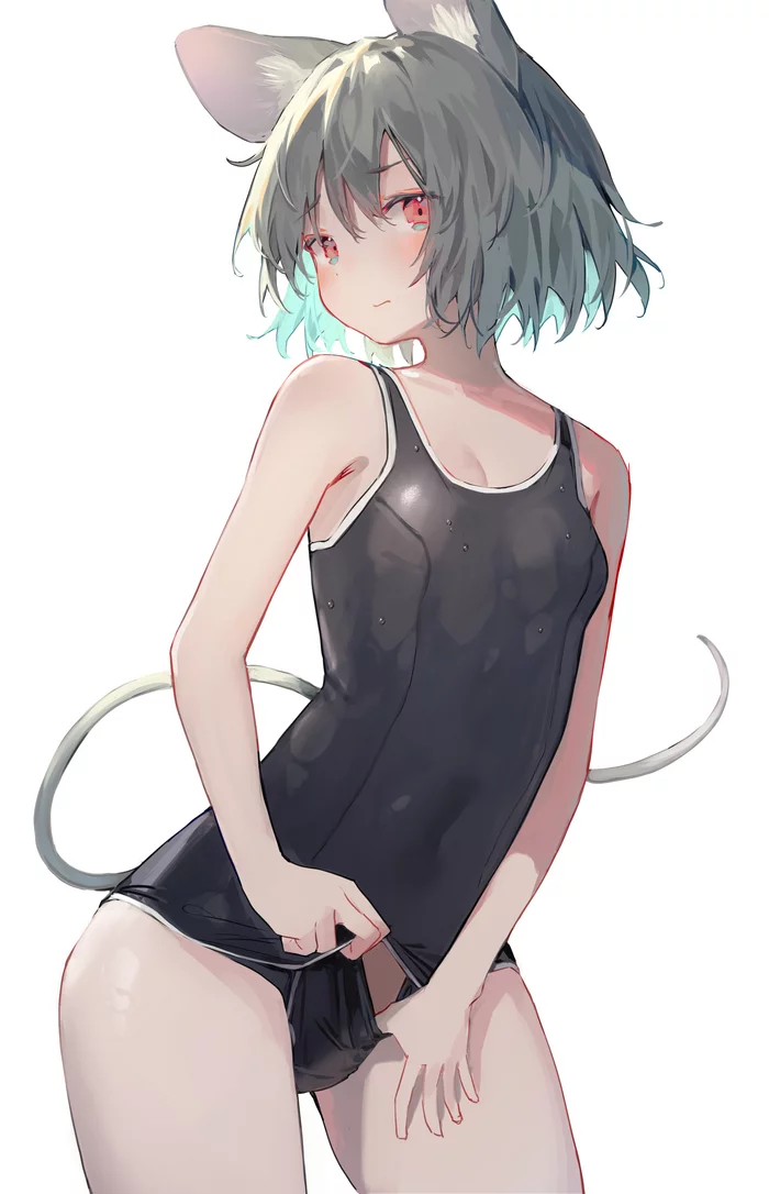 Nazrin - NSFW, Touhou, Nazrin, Аниме, Anime Art, Mamemochi, Animal Ears