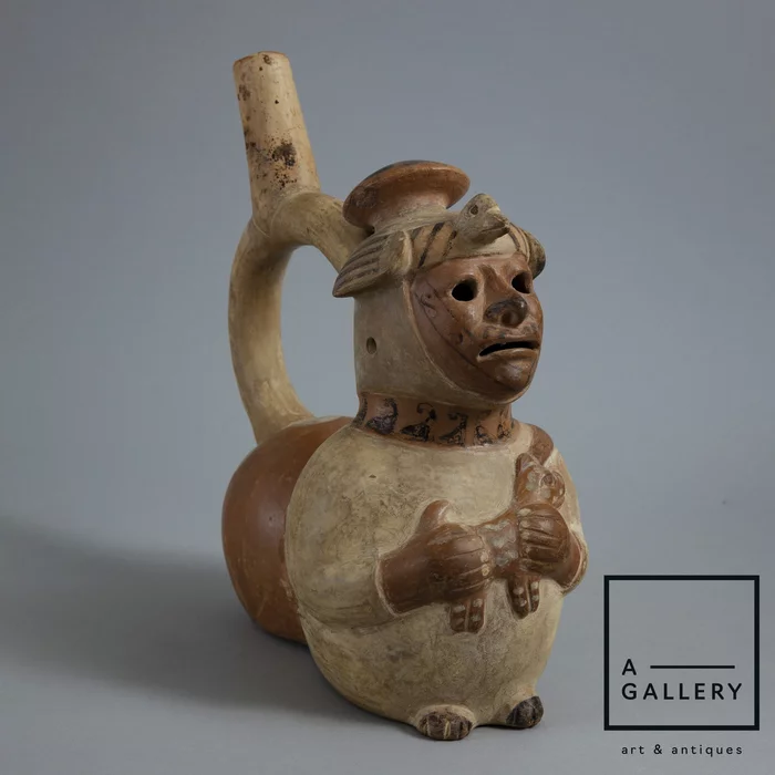 Vessel in the form of a figure of a blind man with a dog. - Archeology, Indians, South America, Antiquity, Ancient world, The culture, Artifact, Art, Peru, Longpost