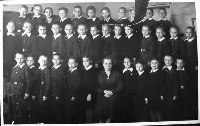 Second graders 1957 - My, School, the USSR, Second class, Form, 1957, Black and white photo