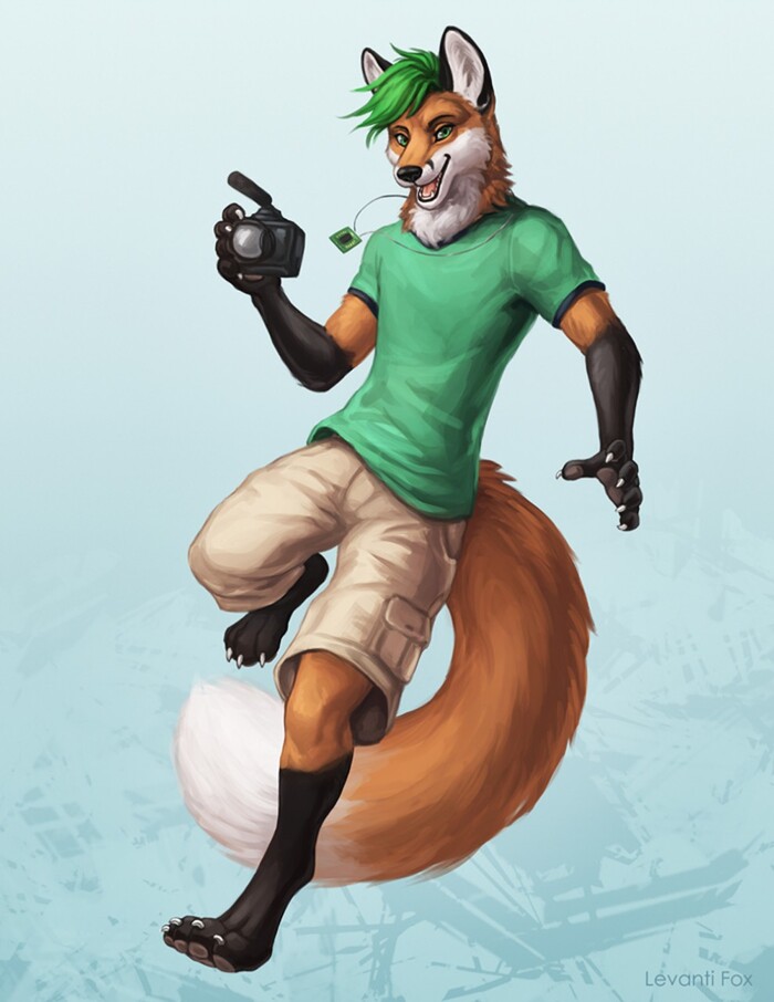 Gift Art for Barton , Furry Art, Furry Fox