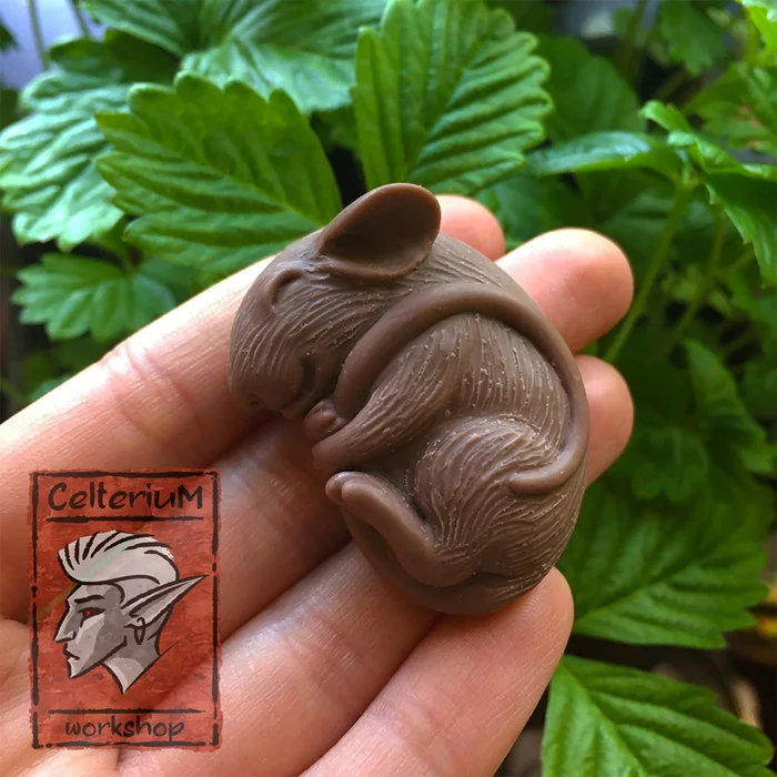 Sweetly sleeping mice - My, Figurines, Needlework without process, Mouse, Лепка, Miniature, Brooch, Polymer clay, Longpost