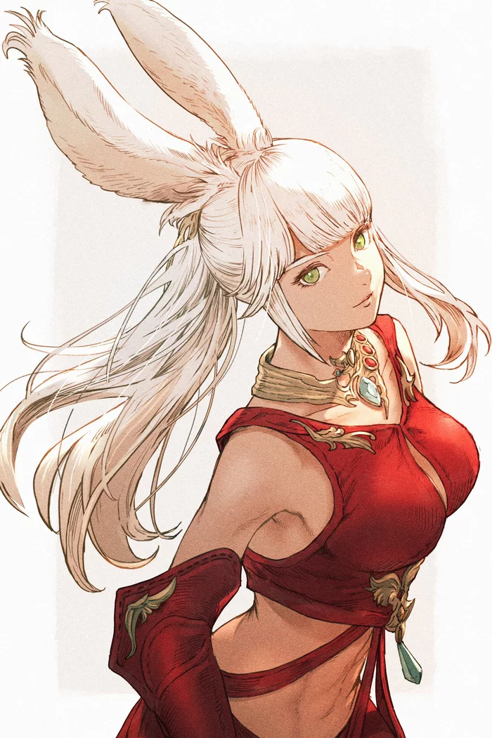 Viera - Art, Final Fantasy, Viera, Animal ears, Game art, Kuroimori