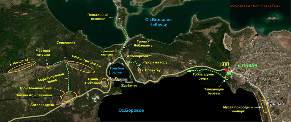 Как доехать кокшетау. Озеро Боровое Казахстан на карте. Карта курорта Боровое. Национальный парк Бурабай на карте. Озеро Боровое Казахстан на карте Казахстана.