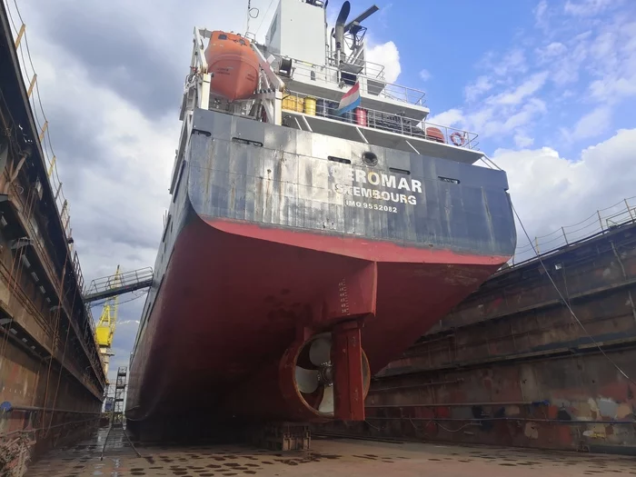 Vessel repair in Poland. Szczecin - My, Poland, Repair, Sea, Sailors, Longpost