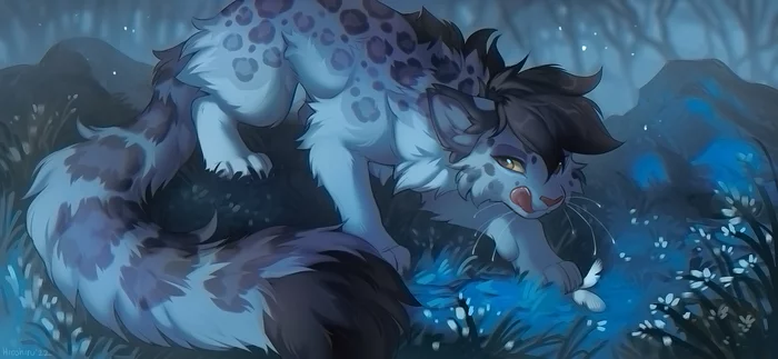 Подборка артов от художницы Hioshiru - Фурри, Furry Art, Furry feral, Furry wolf, Furry Tiger, Furry snow leopard, Furry Canine, Hioshiru, Длиннопост