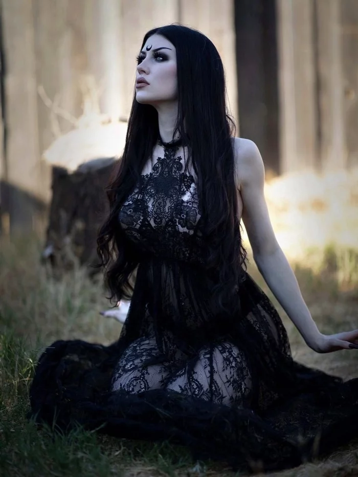 A selection of Gothic girls - Girls, The photo, A selection, Models, Goths, Gothic, Girl with tattoo, The dress, Longpost