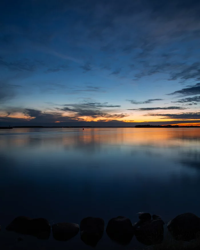 Sunset in the village of Sheksna, Vologda oblast - My, The photo, River, Sunset, Battle of sunsets, Summer, Canon, Canon 6d, Sheksna, Sky, Clouds, Night, Vologodskaya Oblast, Landscape