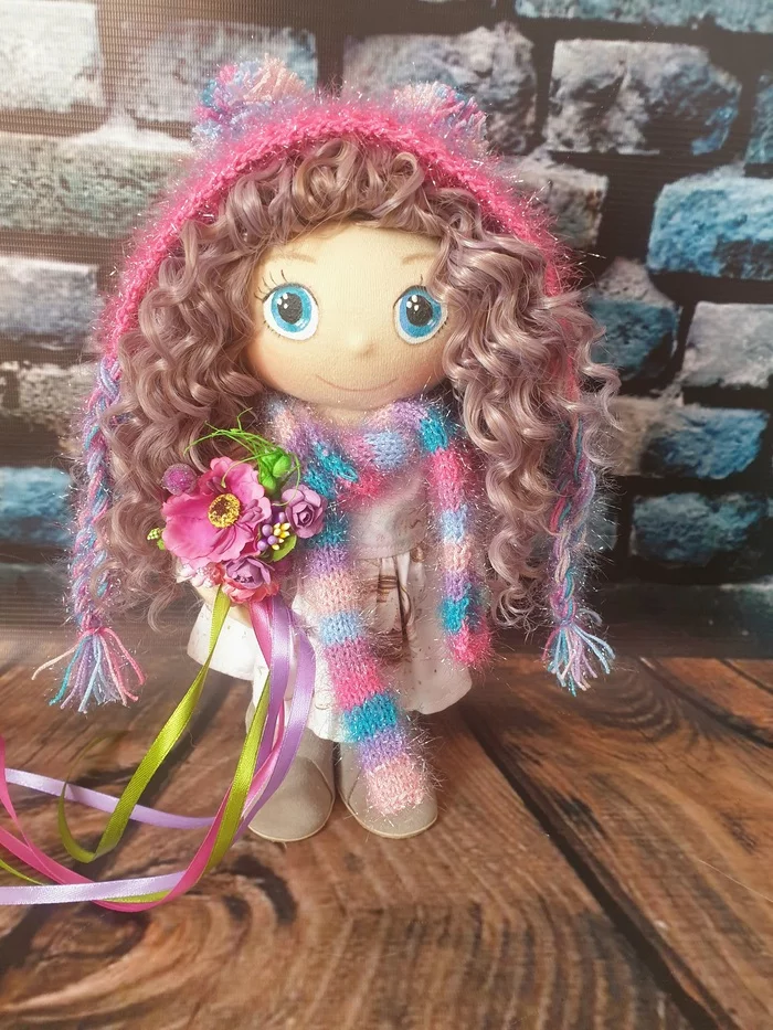 Handmade doll - My, Doll, Handmade, Handmade dolls, With your own hands, Textile doll, Interior doll, Needlework without process, Milota, beauty, Interior toy, Longpost