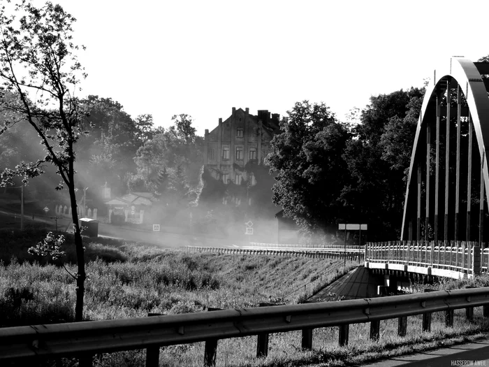 View of Georgenburg Castle - My, The photo, Kaliningrad region, Chernyakhovsk, Insterburg, Lock, Kaliningrad, sights, Architecture, Black and white photo, Castle ruins