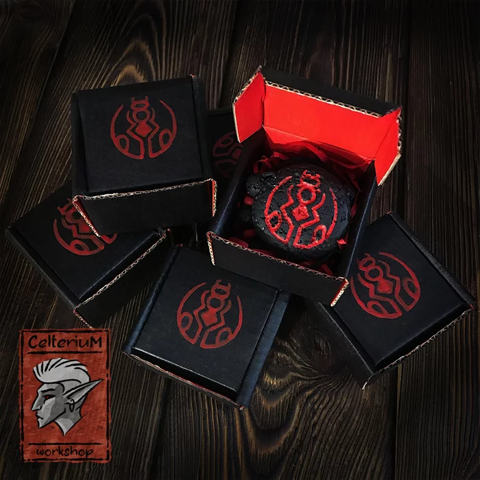 Amulet of the Sixth House - My, Polymer clay, Лепка, Needlework without process, The Elder Scrolls III: Morrowind, The Sixth House, Dagot ur, House of Dagot, Red Mountain, Longpost