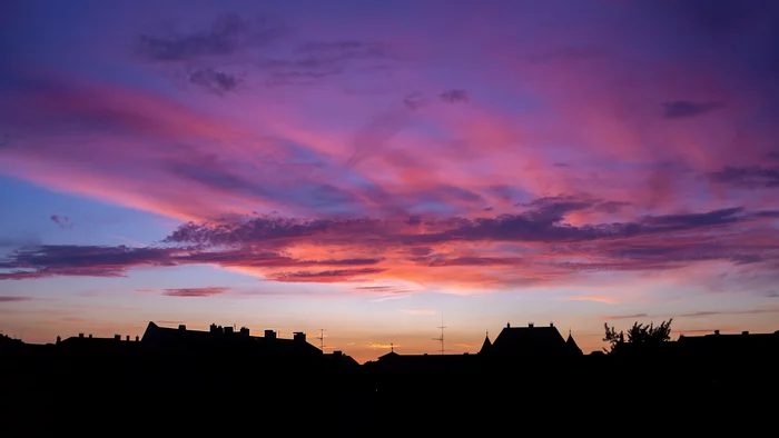 Sky in Nuremberg - My, The photo, Sunset, Nature, Nuremberg, Sky, Clouds