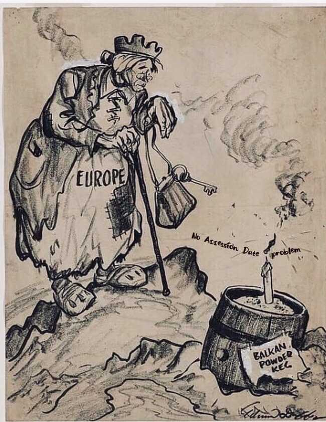 Here's a smoker... - Story, World War I, Caricature, Europe, Balkans