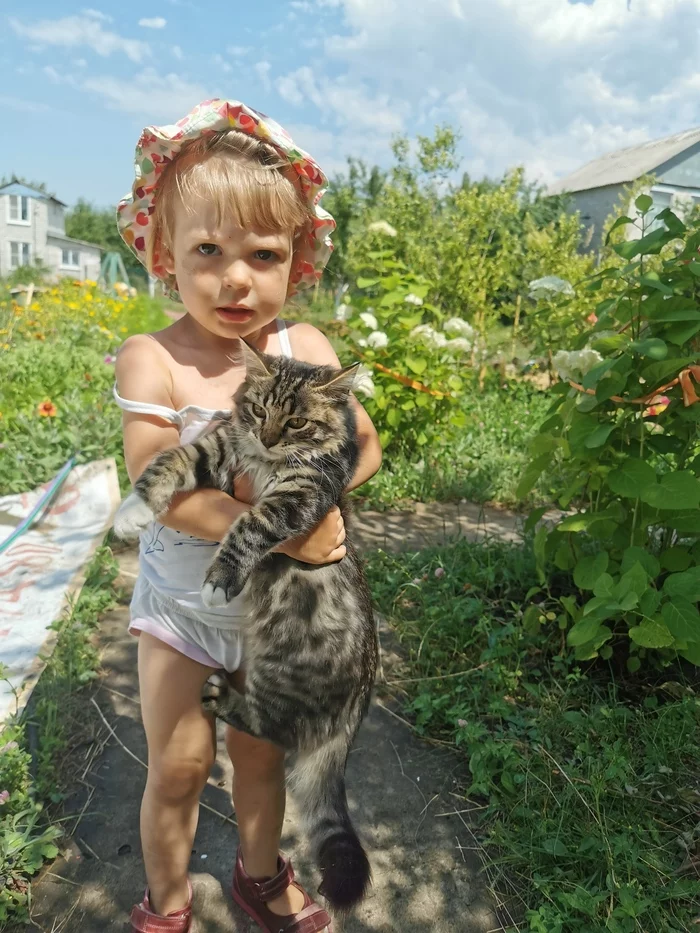 I want the summer not to end) - My, Dacha, Children, Drive, Childhood, Longpost, cat