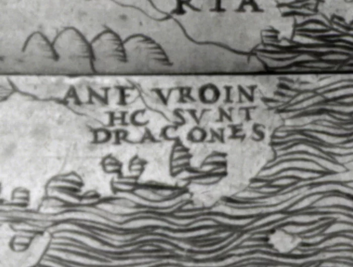 Is it true that on medieval maps they wrote Here live dragons? - My, Informative, Interesting, Cards, World map, Geography, The Dragon, Story, MythBusters, The Witcher 3: Wild Hunt, Gta, Monitor lizard, Research, the globe, Facts, Longpost