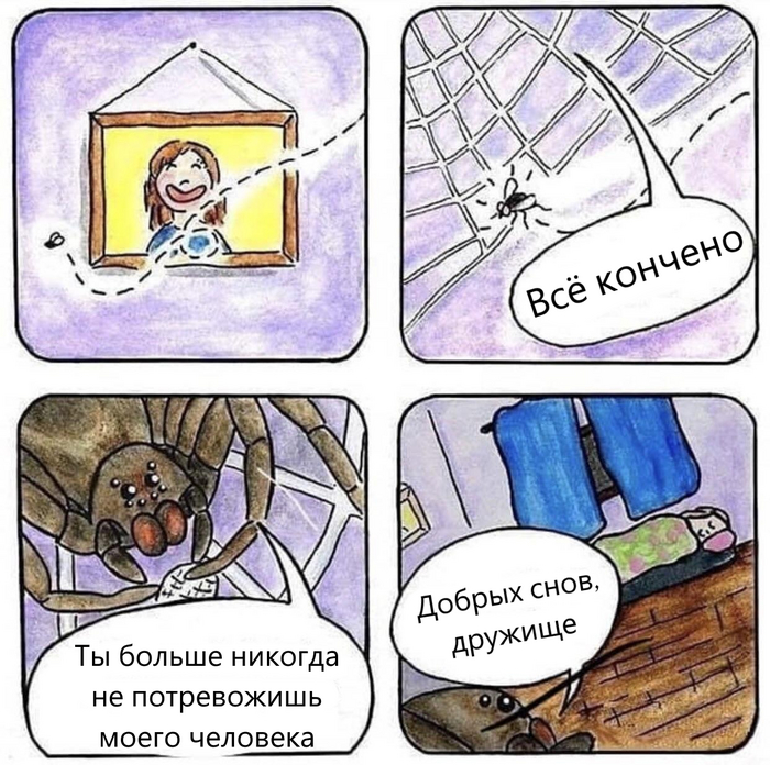 Дружелюбный сосед паук Комиксы, Перевод, Паук, Муха, Паутина