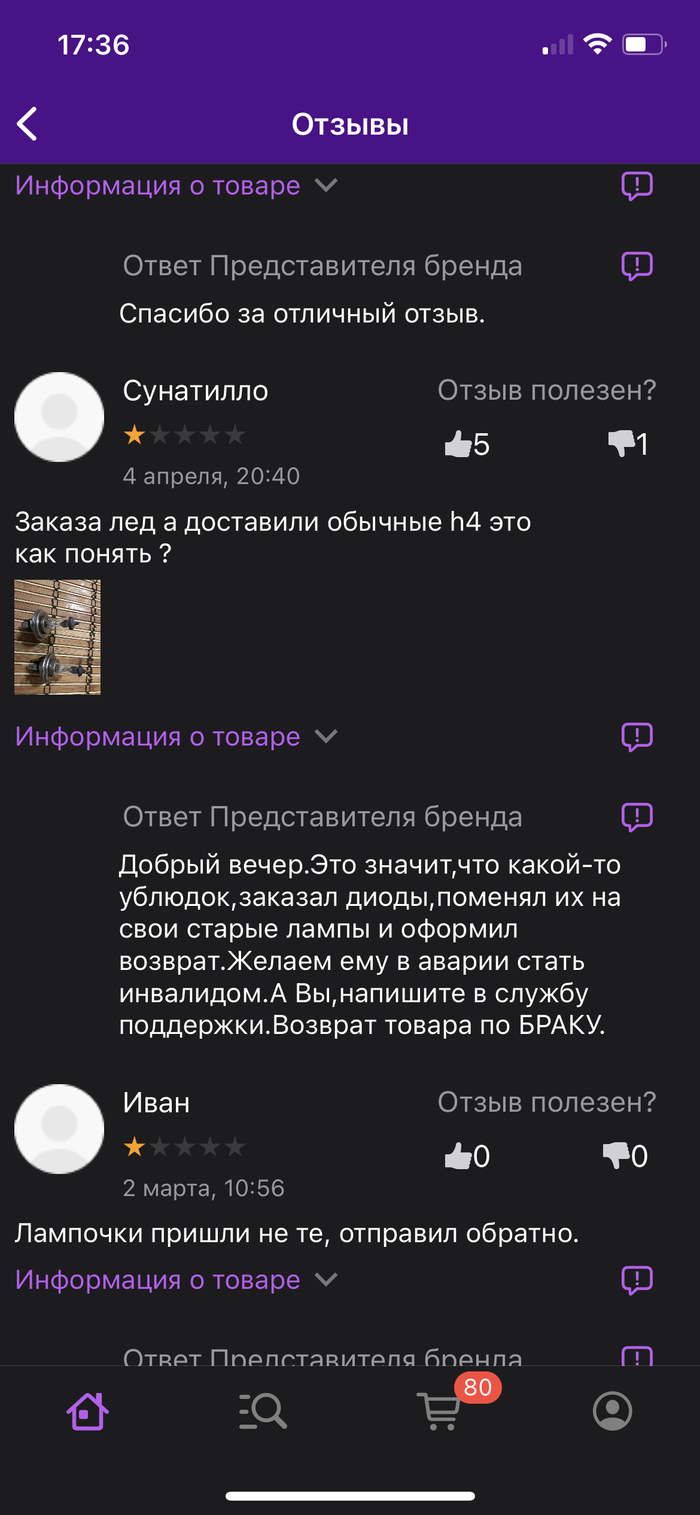 Ответ Представителя бренда на WB