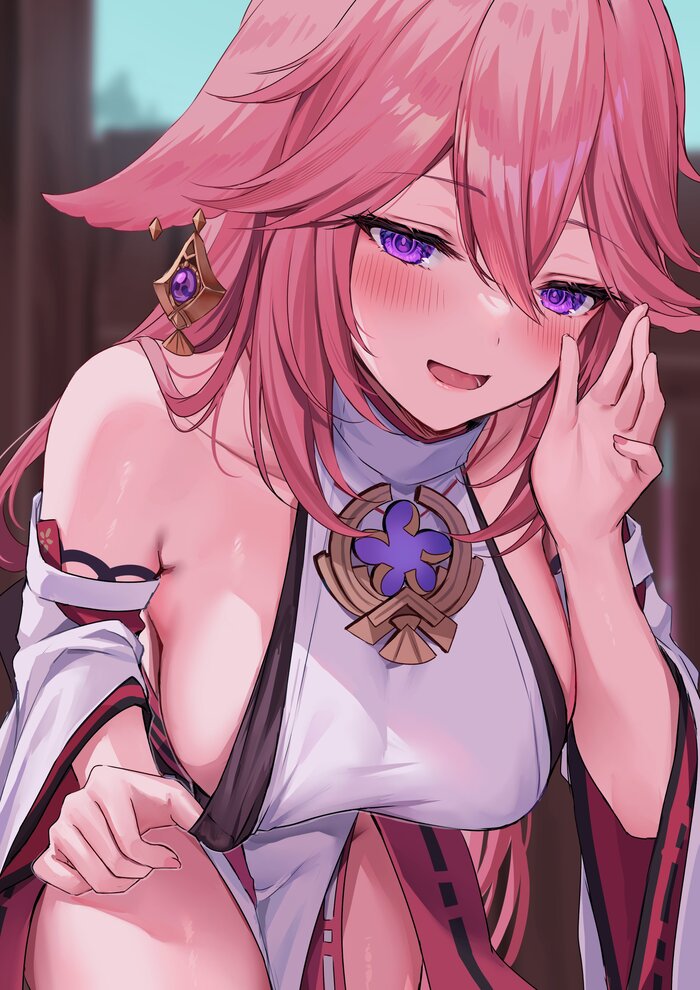 Yae Miko Genshin Impact, Yae Miko (Genshin Impact), , , , , Anime Art