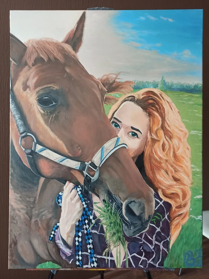An Attempt in Portrait Stories - My, Canvas, Oil painting, Portrait
