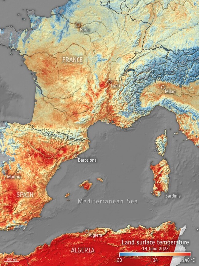 Heat maps of European cities - Astronomy, Space, Esa, Heat map, Longpost