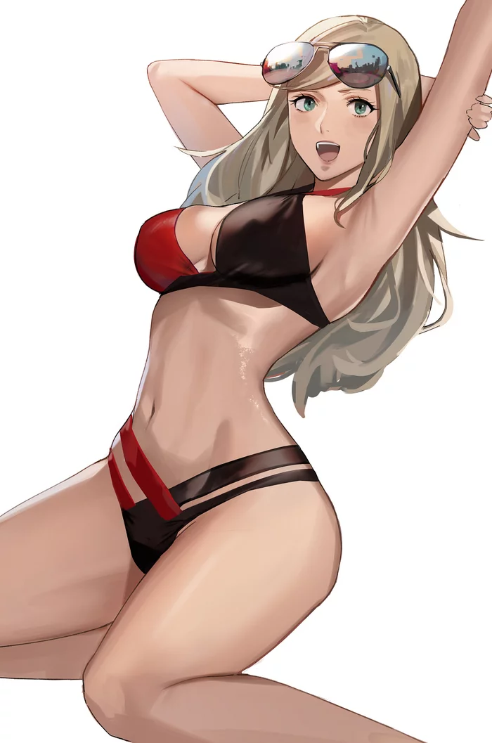 Ann Takamaki - NSFW, Аниме, Арт, Anime Art, Persona 5, Ann Takamaki, Девушки, Бикини