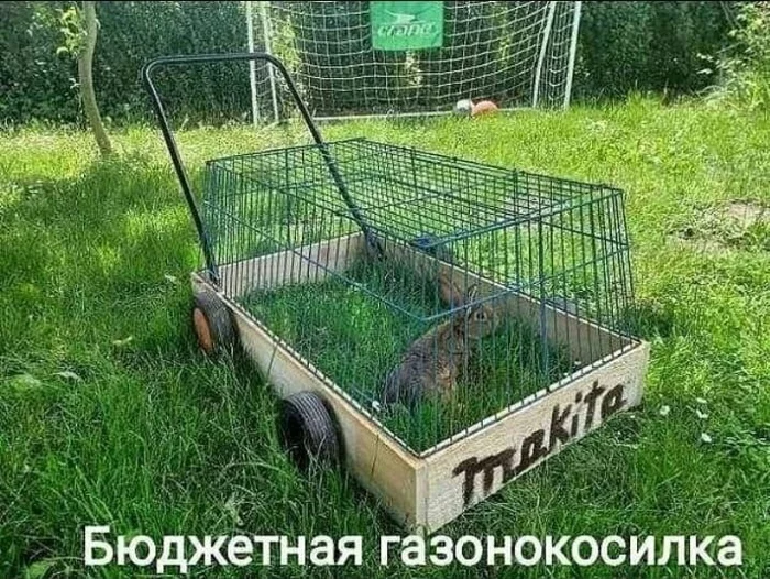How do you like that, Elon Musk? (import substitution) - Humor, Picture with text, Images, Import substitution, Rabbit, Mower, Elon Musk, How do you like Elon Musk