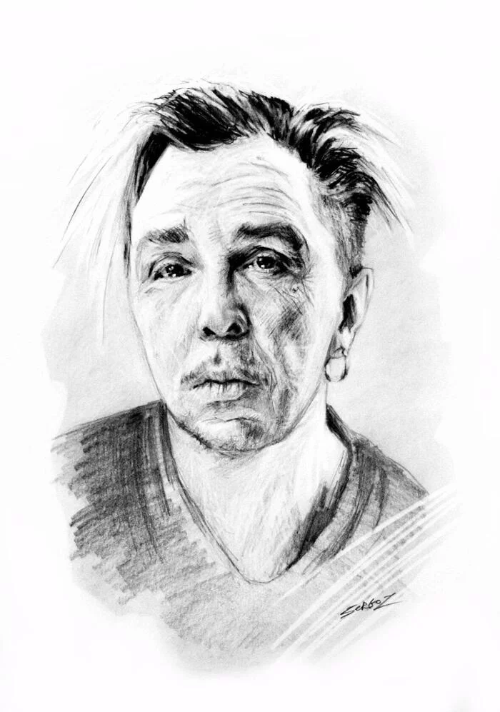 Igor Ivanovich - My, Portrait, Creation, Garik Sukachev, Drawing, Painting, Sergoz