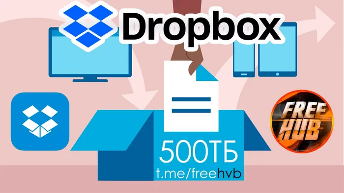 500 TB of DropBox storage per month (updated) - Freebie, Is free, Stock, Distribution, Appendix, Cloud storage, Dropbox, Sanctions, Subscription, Invite, Invitation, Services, Computer, Programming