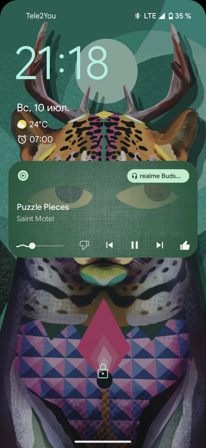 Lock screen :) - My, Screenshot, Music, Lockscreen, Longpost