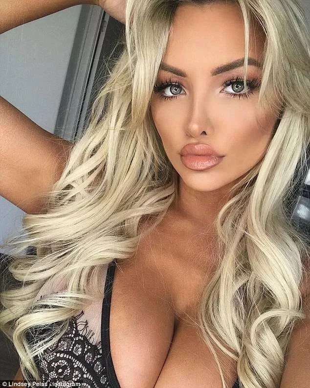 Lindsey Pelas - NSFW, Boobs, Thick Thighs, Fullness, Blonde, Girls, Long hair, Erotic, Neckline, Longpost