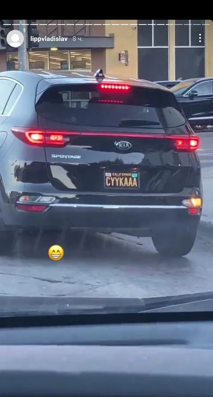 Russians in America are immediately visible - Screenshot, Instagram, Car plate numbers, USA, Russians, classmates