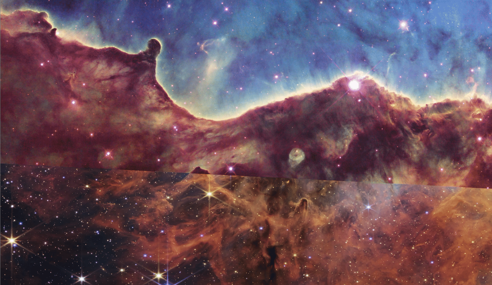 Hubble vs James Webb - My, Webb, Hubble telescope, GIF, Longpost, James Webb Telescope, NASA, Space, Astronomy