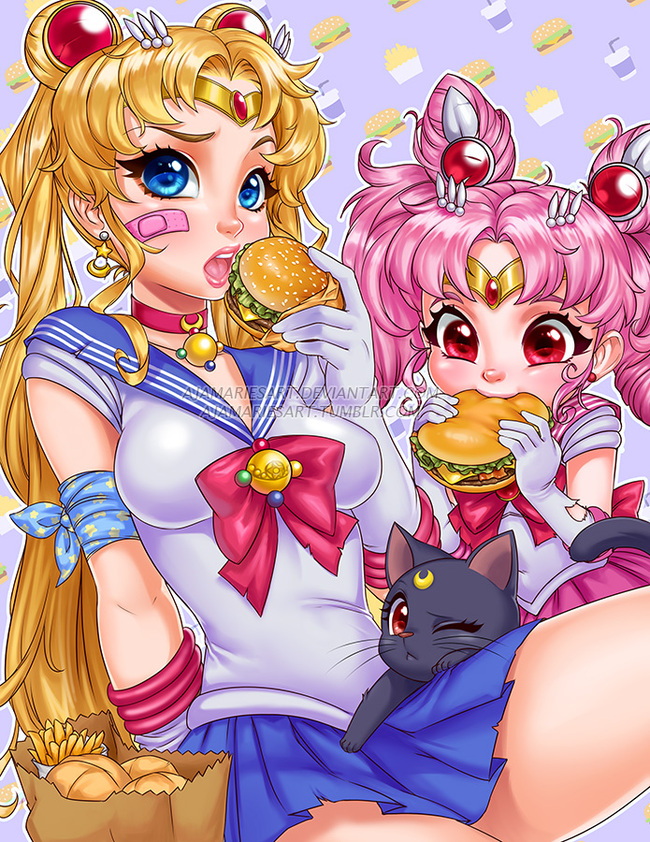  ^_^ Sailor Moon, Tsukino Chibiusa, , Anime Art, Tsukino Usagi